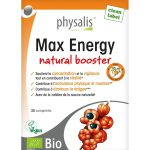 Physalis Max Energy Bio 30 Comprimés Guarana Maca Ashwagandha Vitalité
