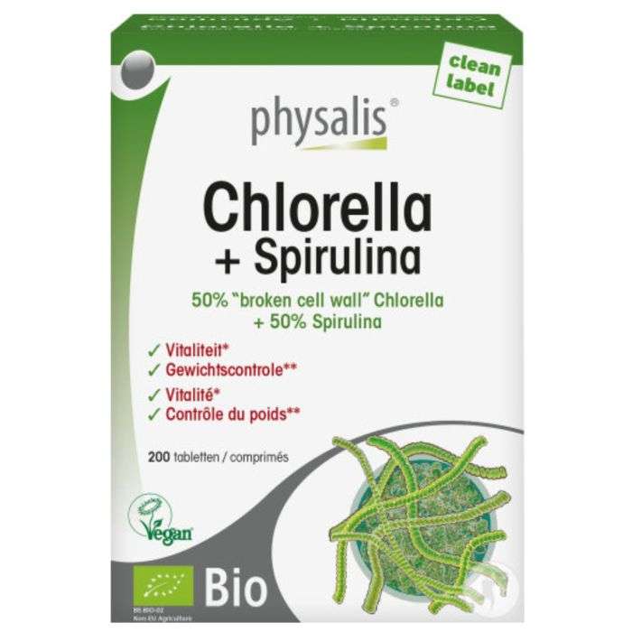 PHYSALIS CHLORELLA + SPIRULINA 500 COMPRIMES PHYSALIS CHLORELLA + SPIRULINA 500 COMPRIMES