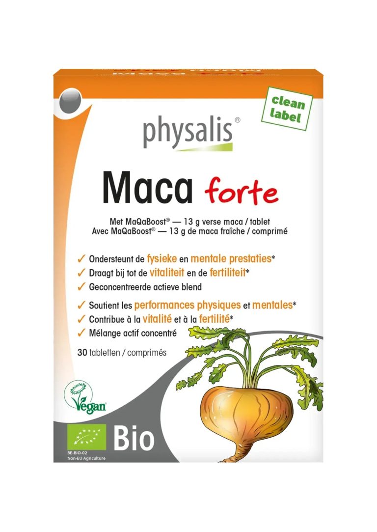 Physalis Maca Forte Bio 30 Comprimés MaQaBoost Énergie Vitalité Fertilité