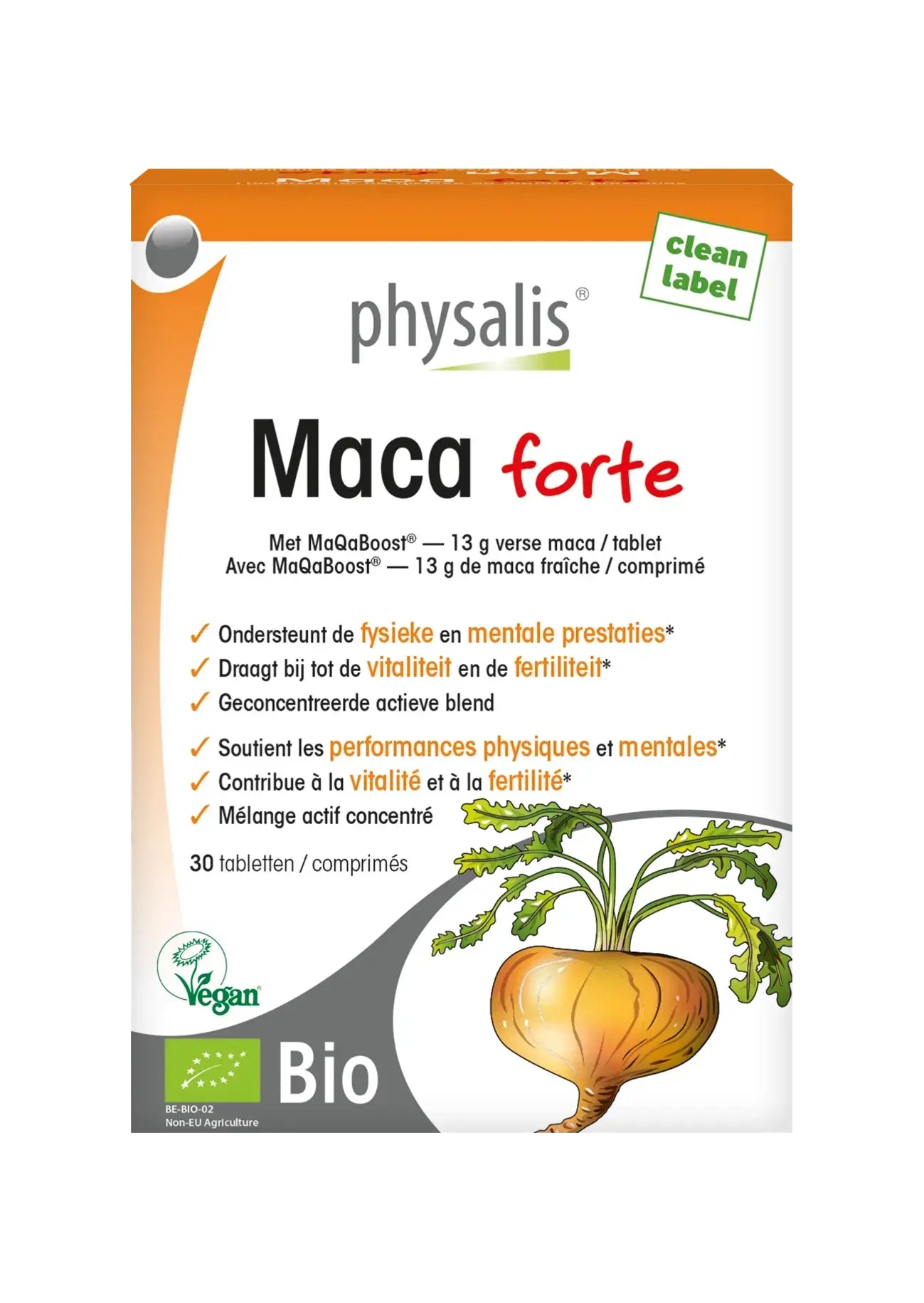 Physalis Maca Forte Bio 30 Comprimés MaQaBoost Énergie Vitalité Fertilité Physalis Maca Forte Bio 30 Comprimés MaQaBoost Énergie Vitalité Fertilité