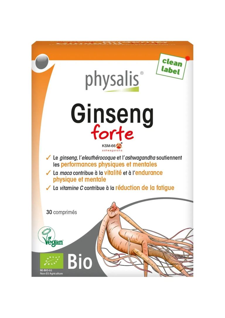 Physalis Ginseng Fort Bio 30 Comprimés Énergie Vitalité Performances