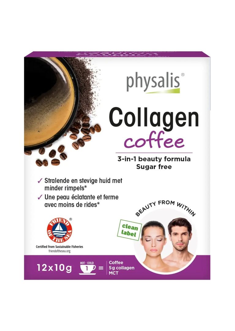 Physalis Collagen Coffee 3en1 Café Arabica Collagène MCT Coco 12 Sachets