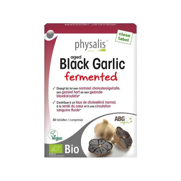 Physalis Black Garlic Fermenté Bio 30 Comprimés Cholestérol Cœur Physalis Black Garlic Fermenté Bio 30 Comprimés Cholestérol Cœur