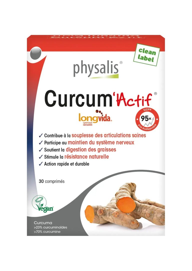 Physalis Curcum’Actif 30 Comprimés Longvida Curcuma Articulations Foie