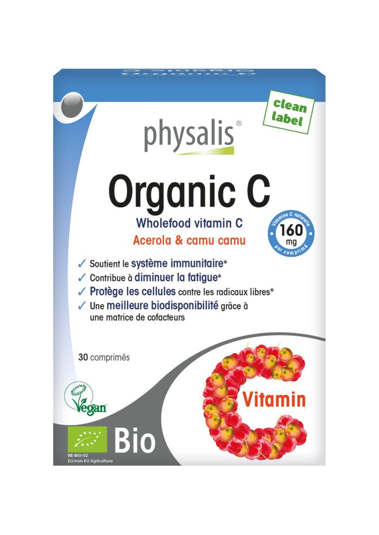Physalis Organic C Bio 30 Comprimés Vit C Acérola Camu Camu Immunité