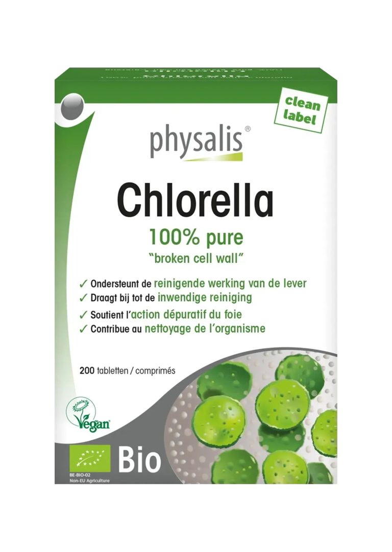 Physalis Chlorella 100% Pure Bio 200 Comprimés Vitalité Détox Foie