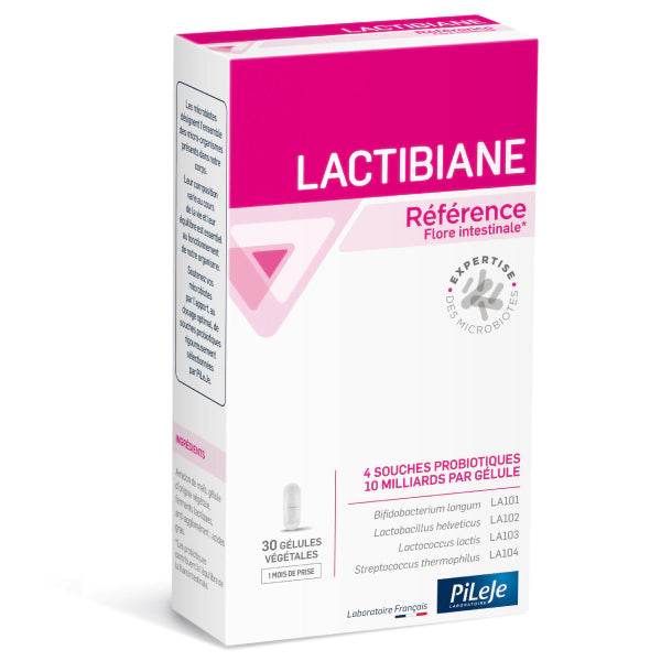 PILEJE Lactibiane Référence 30 Gélules Probiotiques 10 Milliards UFC 4 Souches Microbiotes Équilibre Digestif Immunité PILEJE Lactibiane Référence 30 Gélules Probiotiques 10 Milliards UFC 4 Souches Microbiotes Équilibre Digestif Immunité