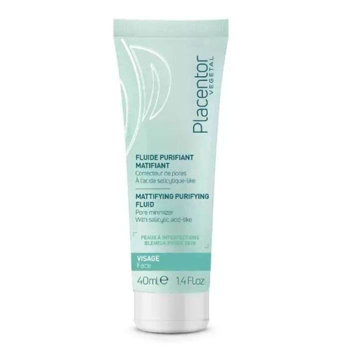 Placentor Fluide Purifiant Matifiant 40ml Peaux Mixtes Grasses Acné