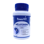 POWERVIT Mélatonine 2mg 30 Gélules Sommeil Réparateur Endormissement Rapide Régulation Cycles Jet Lag