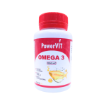 POWERVIT Oméga-3 1000mg 60 Capsules EPA DHA Cardiovasculaire Cerveau Vision Anti-Inflammatoire