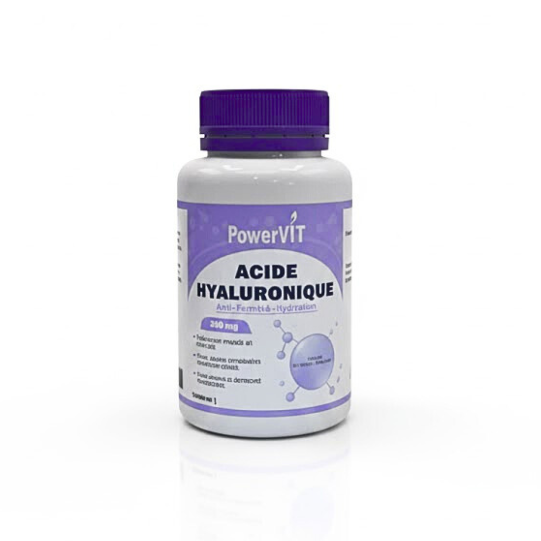 POWERVIT Acide Hyaluronique 60 Gélules Complément Alimentaire Anti-Âge Hydratation Peau Articulations POWERVIT Acide Hyaluronique 60 Gélules Complément Alimentaire Anti-Âge Hydratation Peau Articulations