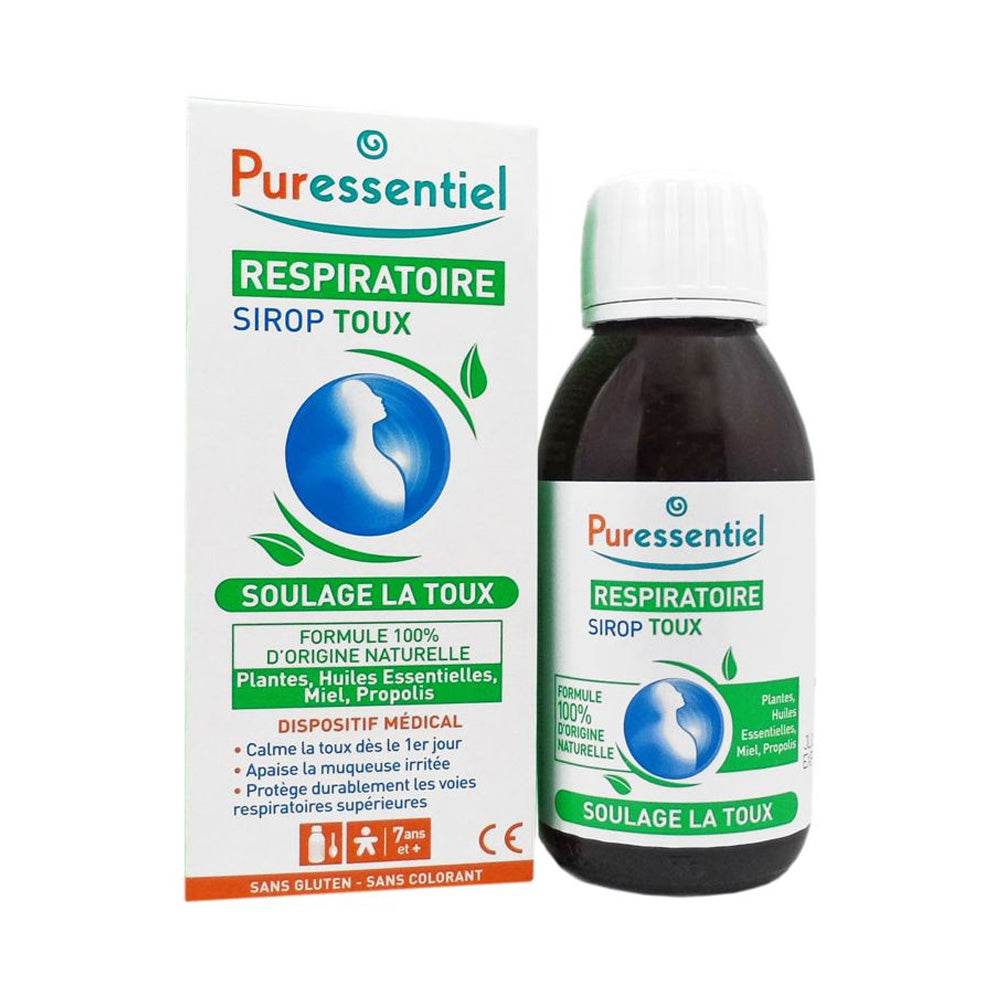 PURESSENTIEL Sirop Toux Respiratoire 125ml Miel Plantes Apaise Calme Toux Sèche Grasse Adultes Enfants PURESSENTIEL Sirop Toux Respiratoire 125ml Miel Plantes Apaise Calme Toux Sèche Grasse Adultes Enfants