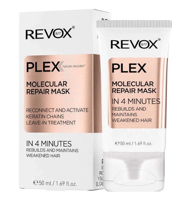REVOX B77 PLEX Molecular Repair Mask 50ml Masque Réparateur Cheveux Abîmés Colorés REVOX B77 PLEX Molecular Repair Mask 50ml Masque Réparateur Cheveux Abîmés Colorés