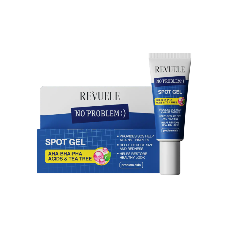 REVUELE No Problem Spot Gel AHA BHA PHA Tea Tree 25ml Soin Ciblé Anti-Boutons Anti-Imperfections