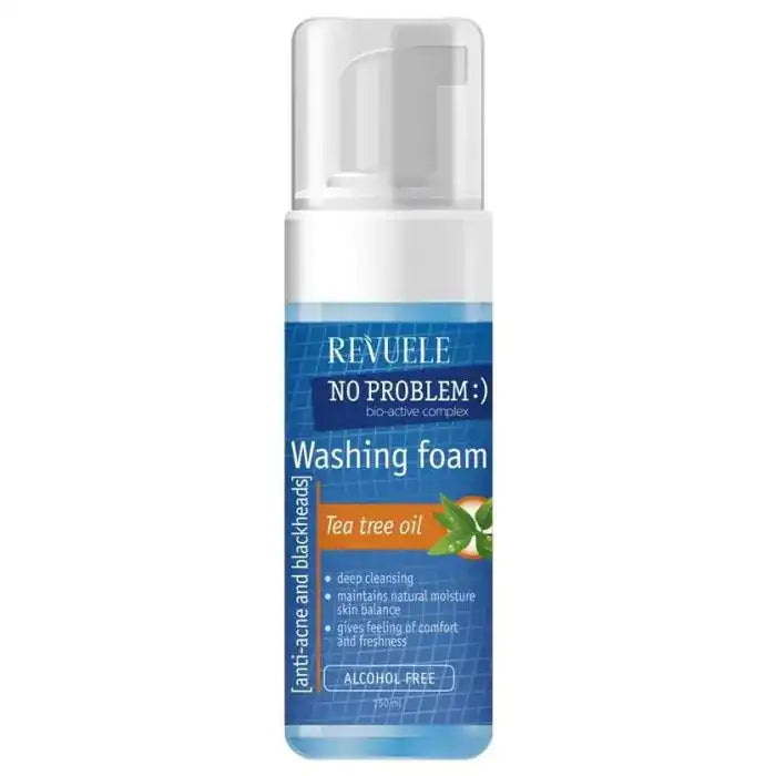 REVUELE No Problem Mousse Lavante Tea Tree 150ml Nettoyant Visage Moussant Purifiant Anti-Acné Peaux Grasses REVUELE No Problem Mousse Lavante Tea Tree 150ml Nettoyant Visage Moussant Purifiant Anti-Acné Peaux Grasses