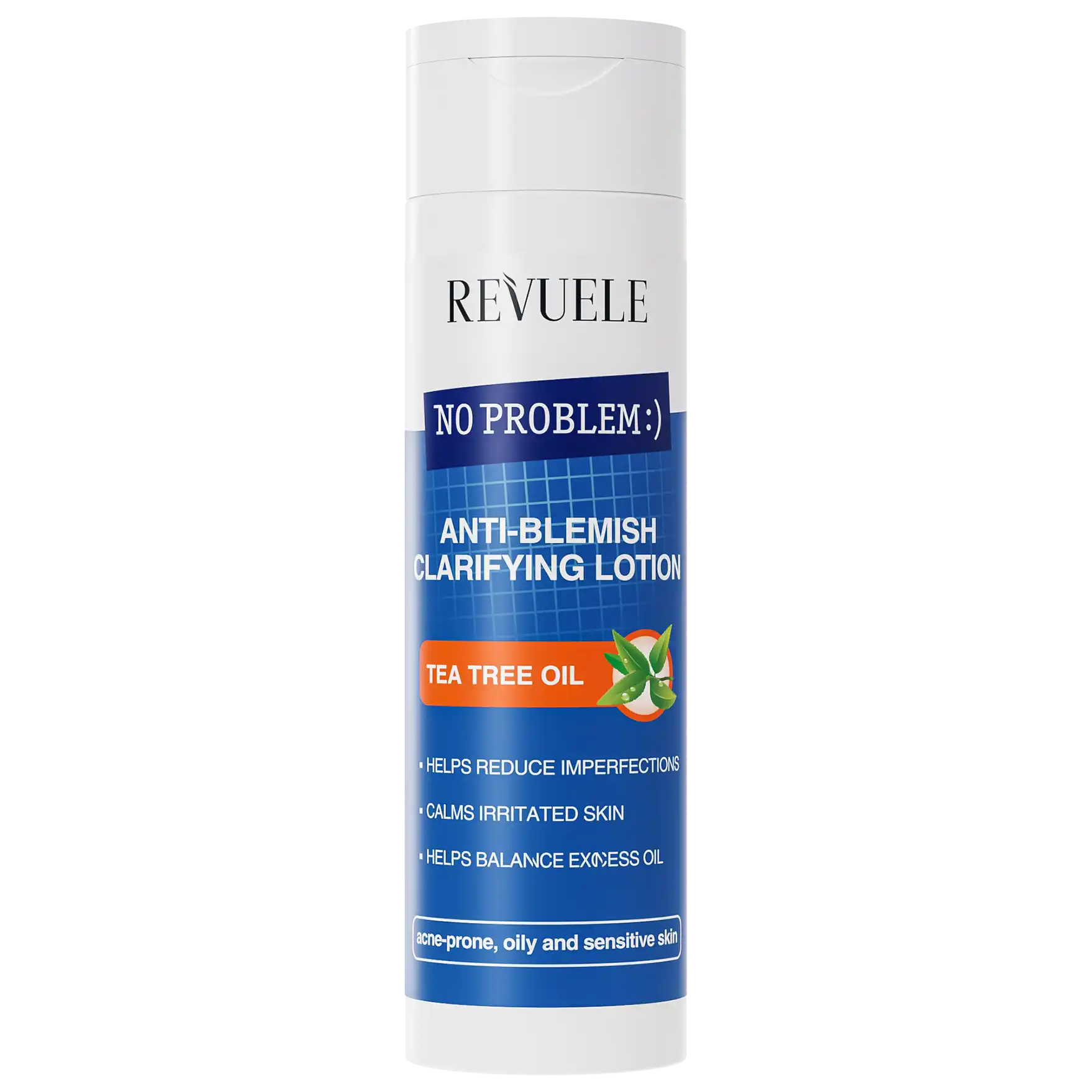 REVUELE No Problem Lotion Clarifiante Anti-Imperfections Tea Tree 200ml Tonique Purifiant Peaux Acnéiques REVUELE No Problem Lotion Clarifiante Anti-Imperfections Tea Tree 200ml Tonique Purifiant Peaux Acnéiques