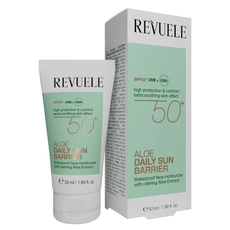 REVUELE Crème Solaire Aloe Vera SPF 50+ 50ml Haute Protection UVA UVB Apaisante Hydratante Visage
