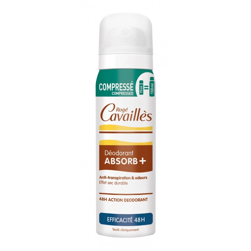 Roge Cavailles Absorb+ Deo Spray Compressé Efficacité 48H 75 ml Roge Cavailles Absorb+ Deo Spray Compressé Efficacité 48H 75 ml