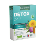 SANTAROME Détox BIO 20 Ampoules Complément Alimentaire Drainage Détoxification Naturel