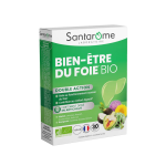 SANTAROME Bien-Être Du Foie BIO 30 Gélules Pissenlit Artichaut Radis Noir Détoxification Digestion