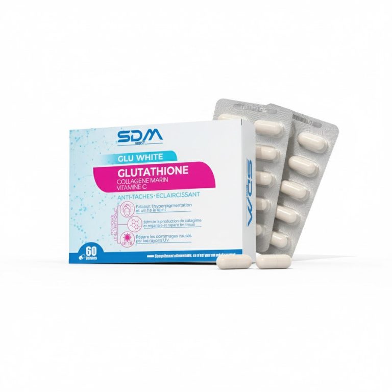 SDM Boost Glu White Glutathione 60 Gélules Complément Alimentaire Éclat Antioxydant