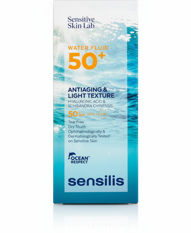 SENSILIS Sensitive Skin Lab Water Fluid SPF 50+ Texture Light 40ml Crème Solaire Peaux Sensibles Haute Protection SENSILIS Sensitive Skin Lab Water Fluid SPF 50+ Texture Light 40ml Crème Solaire Peaux Sensibles Haute Protection
