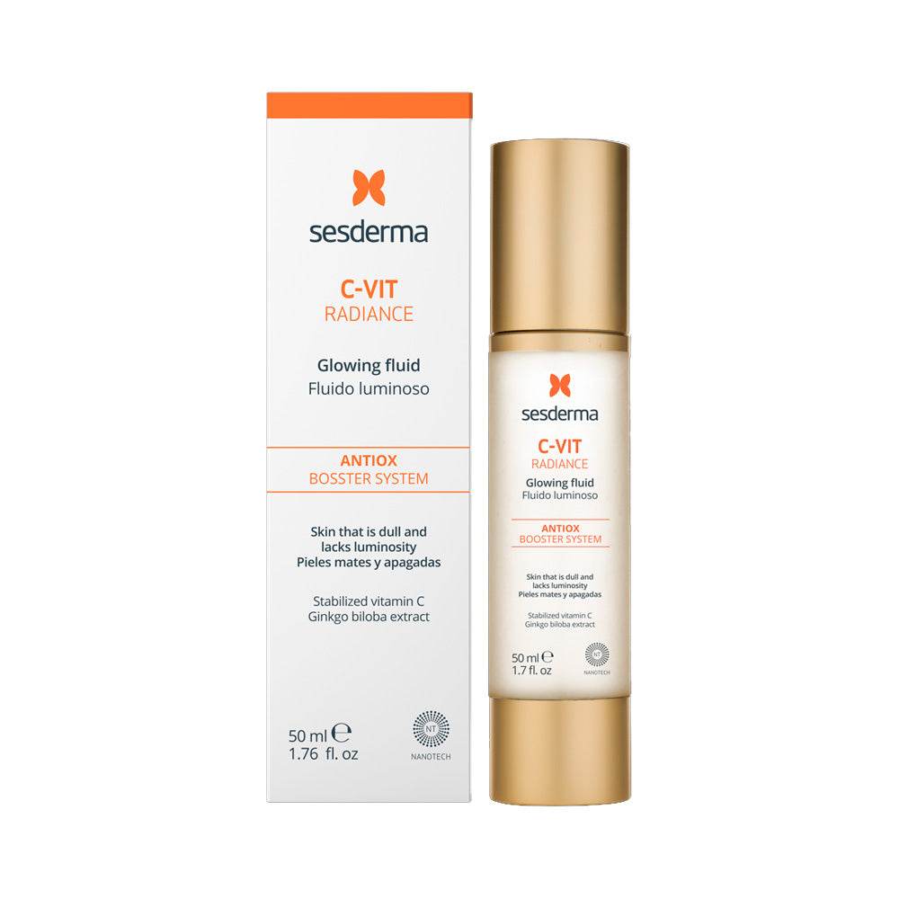 SESDERMA C-Vit Radiance Fluide Lumineux Anti-Âge 50ml Vitamine C Pure Nanotechnologie Éclat Antioxydant SESDERMA C-Vit Radiance Fluide Lumineux Anti-Âge 50ml Vitamine C Pure Nanotechnologie Éclat Antioxydant