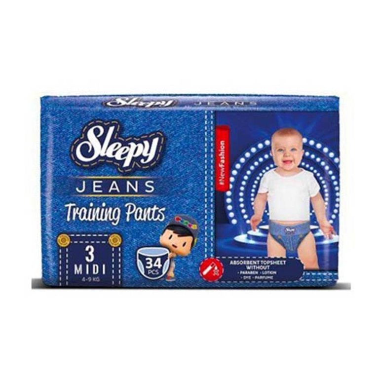 Sleepy Jeans Natural 3, Pants Midi 4-9 kg 34 Pièces