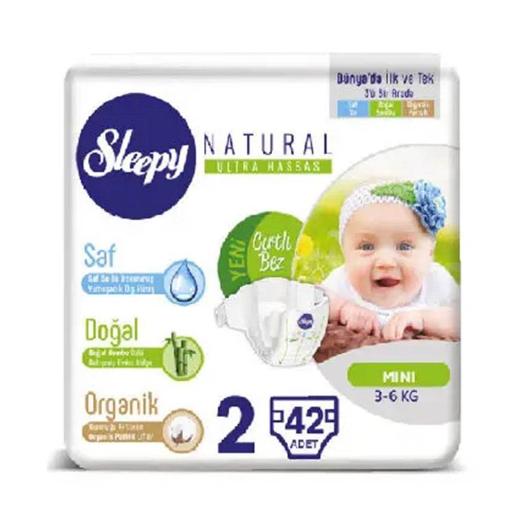 Sleepy Natural 2 Couches Mini 3-6kg 42 Pièces