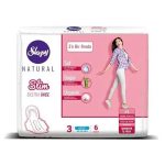 Sleepy Natural Slim Extra Thin 3 in 1 Night Pads 6 Pièces
