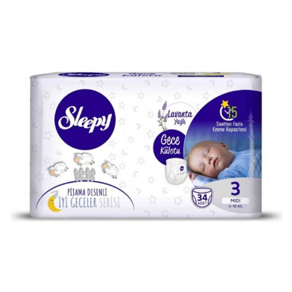 Sleepy Natural 3 Pants Nuit Midi 4-10kg 34 Pièces Sleepy Natural 3 Pants Nuit Midi 4-10kg 34 Pièces