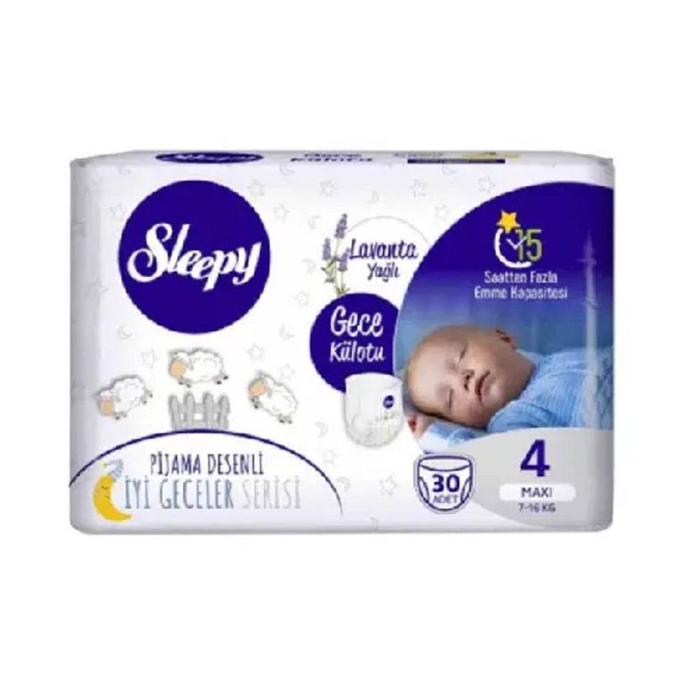 Sleepy Natural 4 Pants Nuit Maxi 7-16kg 30 Pièces