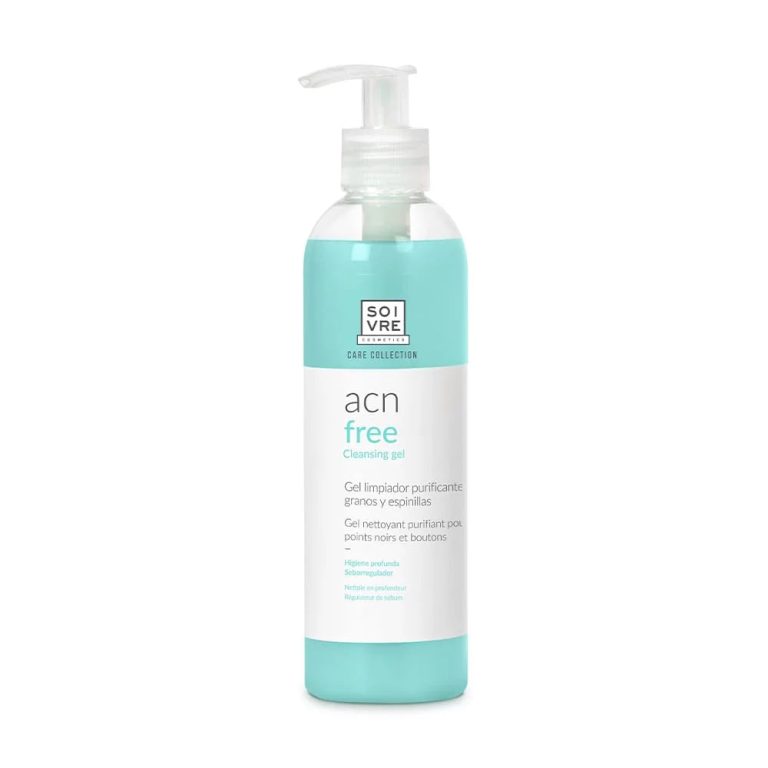 SOIVRE Acn Free Gel Nettoyant Purifiant 250ml Soin Visage Anti-Acné Peau Grasse Mixte Imperfections Nettoyage Profond