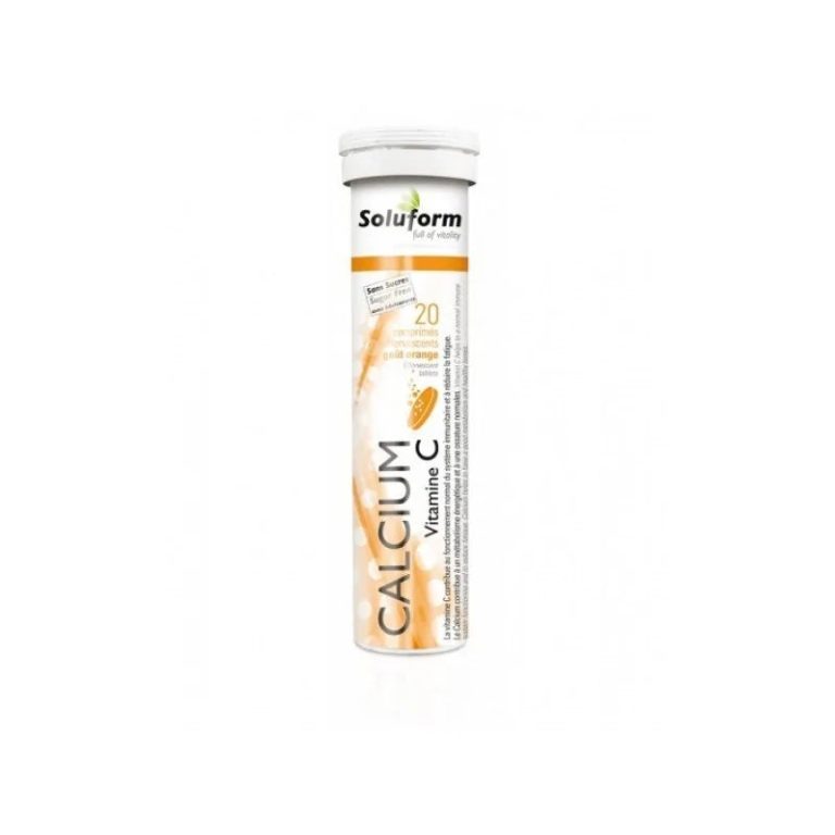 SOLUFORM CALCIUM VITAMINE C 20 COMPRIMES