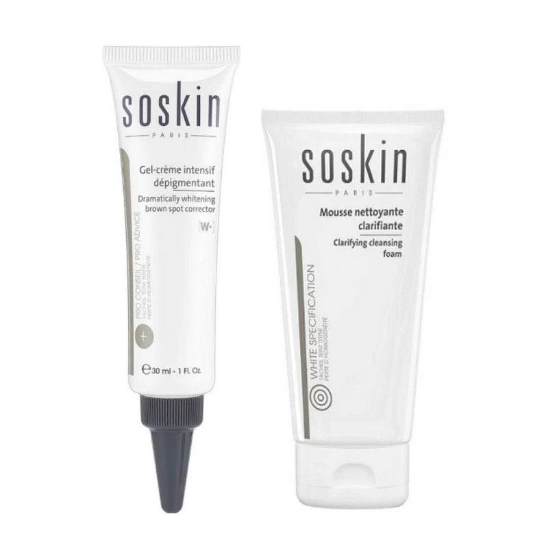 SOSKIN Gel-Crème Intensif Dépigmentant 30ml + Mousse Nettoyante 30ml Offerte Anti-Taches Éclaircissant SOSKIN Gel-Crème Intensif Dépigmentant 30ml + Mousse Nettoyante 30ml Offerte Anti-Taches Éclaircissant