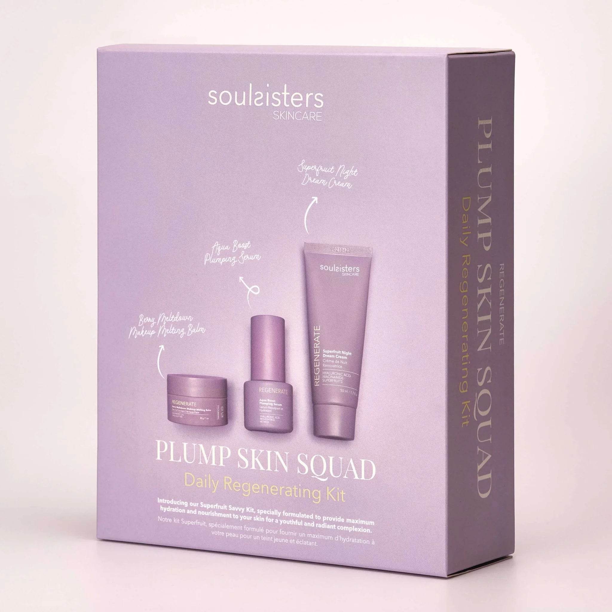 SOUL SISTERS Kit Hydratation et Rajeunissement Coffret Soin Visage Anti-Âge Complet Sérum Crème Masque Routine Beauté SOUL SISTERS Kit Hydratation et Rajeunissement Coffret Soin Visage Anti-Âge Complet Sérum Crème Masque Routine Beauté