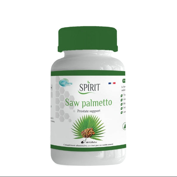 SPIRIT Saw Palmetto 60 Gélules Confort Masculin Prostate Bien-Être Urinaire SPIRIT Saw Palmetto 60 Gélules Confort Masculin Prostate Bien-Être Urinaire