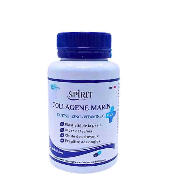 SPIRIT Collagène Marin Plus 90 Gélules Anti-Âge Peau Ferme Articulations Éclat SPIRIT Collagène Marin Plus 90 Gélules Anti-Âge Peau Ferme Articulations Éclat