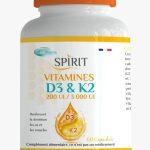 SPIRIT Vitamines D3 & K2 60 Capsules Synergie Os Immunité Calcium
