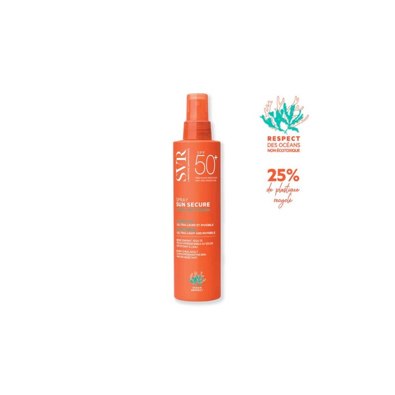SVR Sun Secure- Spray Hydratant Ultra-Léger Invisible SPF 50+ 200 ml SVR Sun Secure- Spray Hydratant Ultra-Léger Invisible SPF 50+ 200 ml