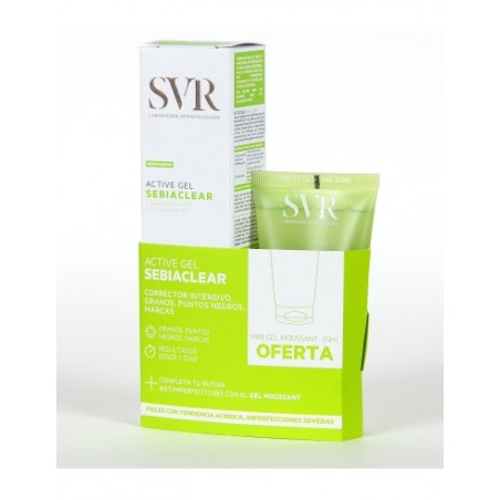 SVR Sebiaclear Active 40ml + Gel Moussant 55ml OFFERT