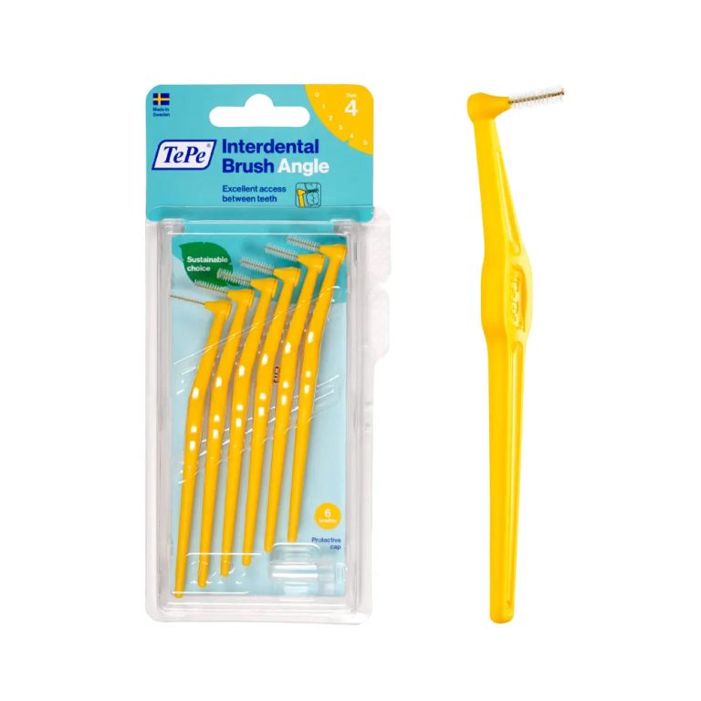 TEPE Brossettes Interdentaires Angle 0.7mm Taille 4 Jaune 6 Pièces Hygiène Bucco-Dentaire