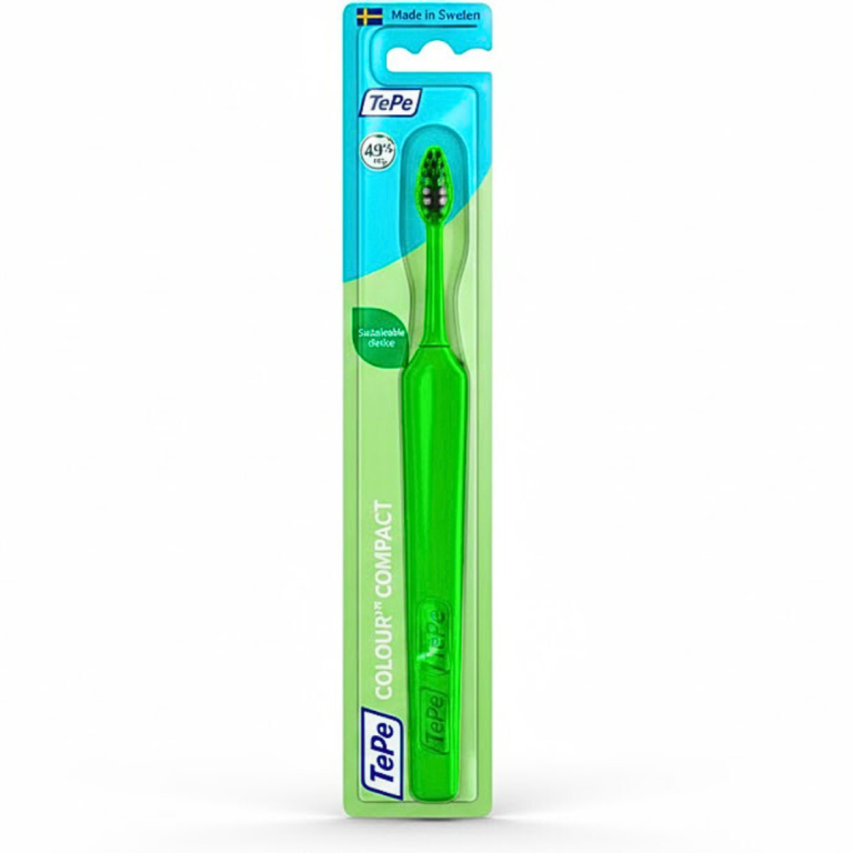 TEPE Colour Compact Brosse à Dents Vert Extra Soft Gencives Sensibles