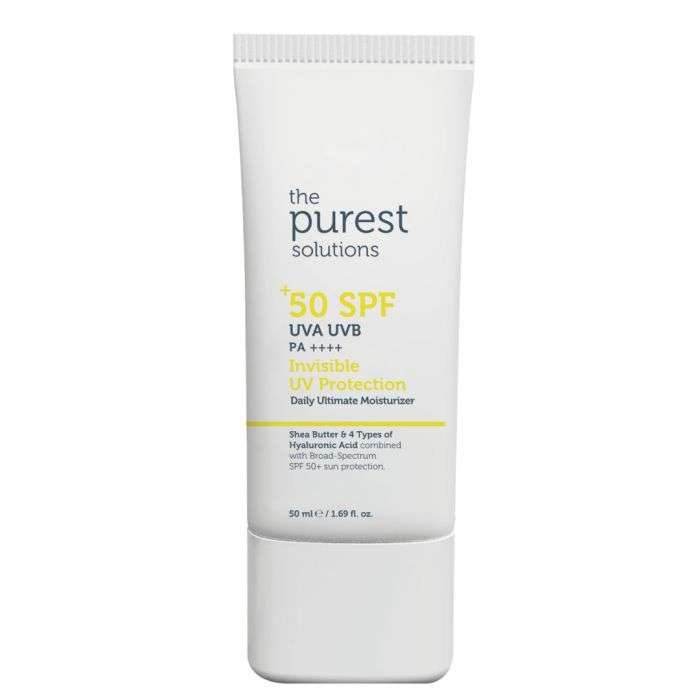 THE PUREST SOLUTIONS INVISIBLE UV PROTECTI0N CRÈME HYDRATANTE INTENSIVE SPF50+ 50ML