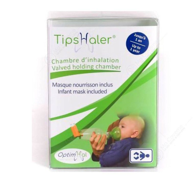 TIPSHALER Masque Nourisson 1ans Chambre d&rsquo;Inhalation Bébé Aérosol-Doseur Traitement Respiratoire Asthme Nouveau-né Dispositif Médical
