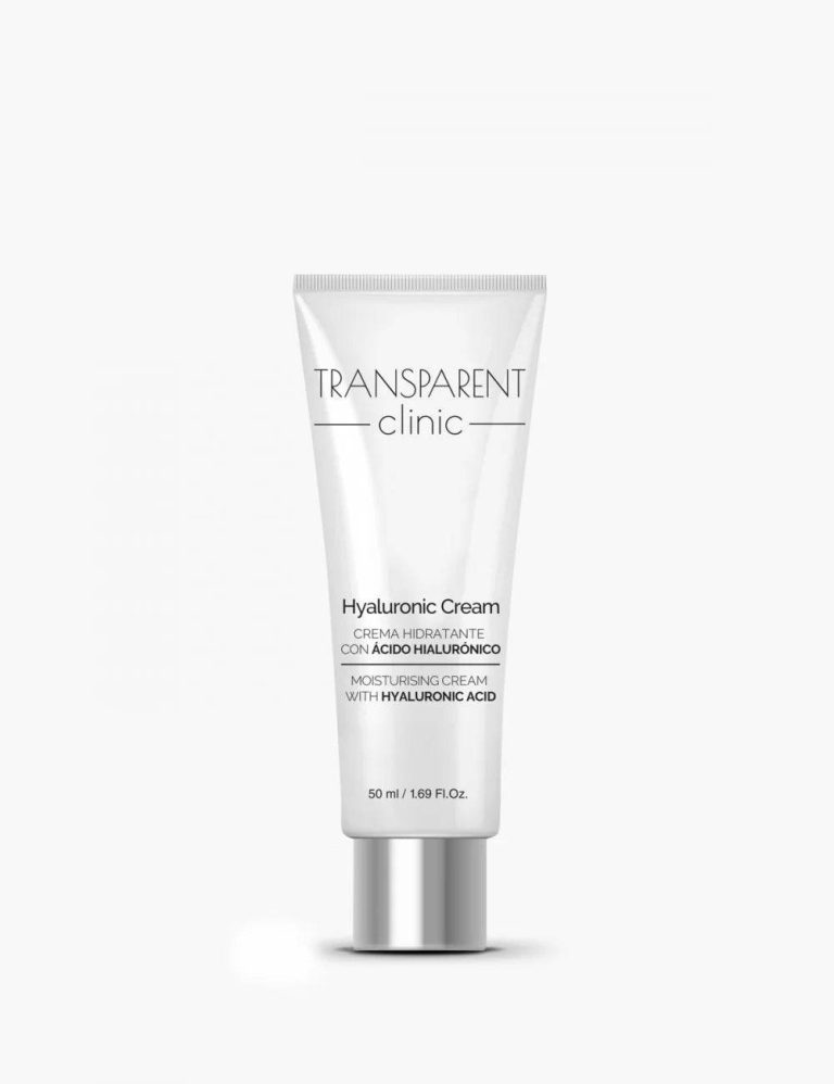 TRANSPARENT CLINIC Hyaluronic Crème 50ml Crème Hydratante Visage Acide Hyaluronique Anti-Âge Repulpante