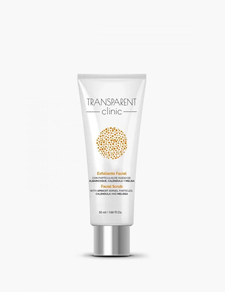 TRANSPARENT CLINIC Exfoliant Facial 50ml Gommage Visage Exfoliant Peau Terne Imperfections Points Noirs Éclat