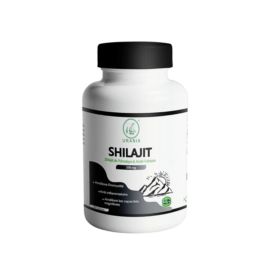 URANIA Shilajit 60 Gélules Adaptogène Énergie Vitalité Performance Physique Mentale Récupération Adultes URANIA Shilajit 60 Gélules Adaptogène Énergie Vitalité Performance Physique Mentale Récupération Adultes