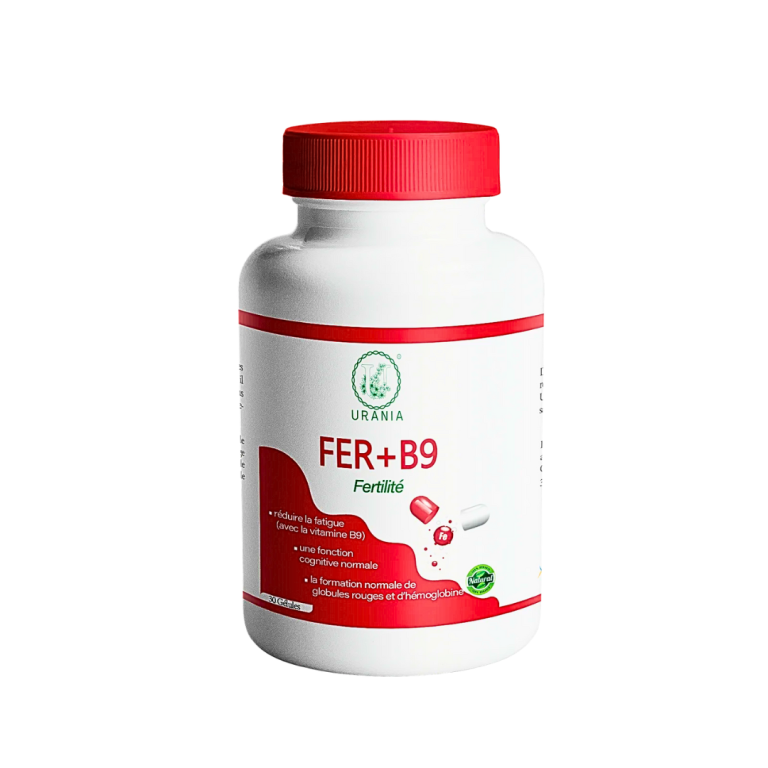 URANIA Fer+B9 30 Gélules Anémie Fatigue Grossesse Acide Folique Énergie Vitalité Femmes Adultes