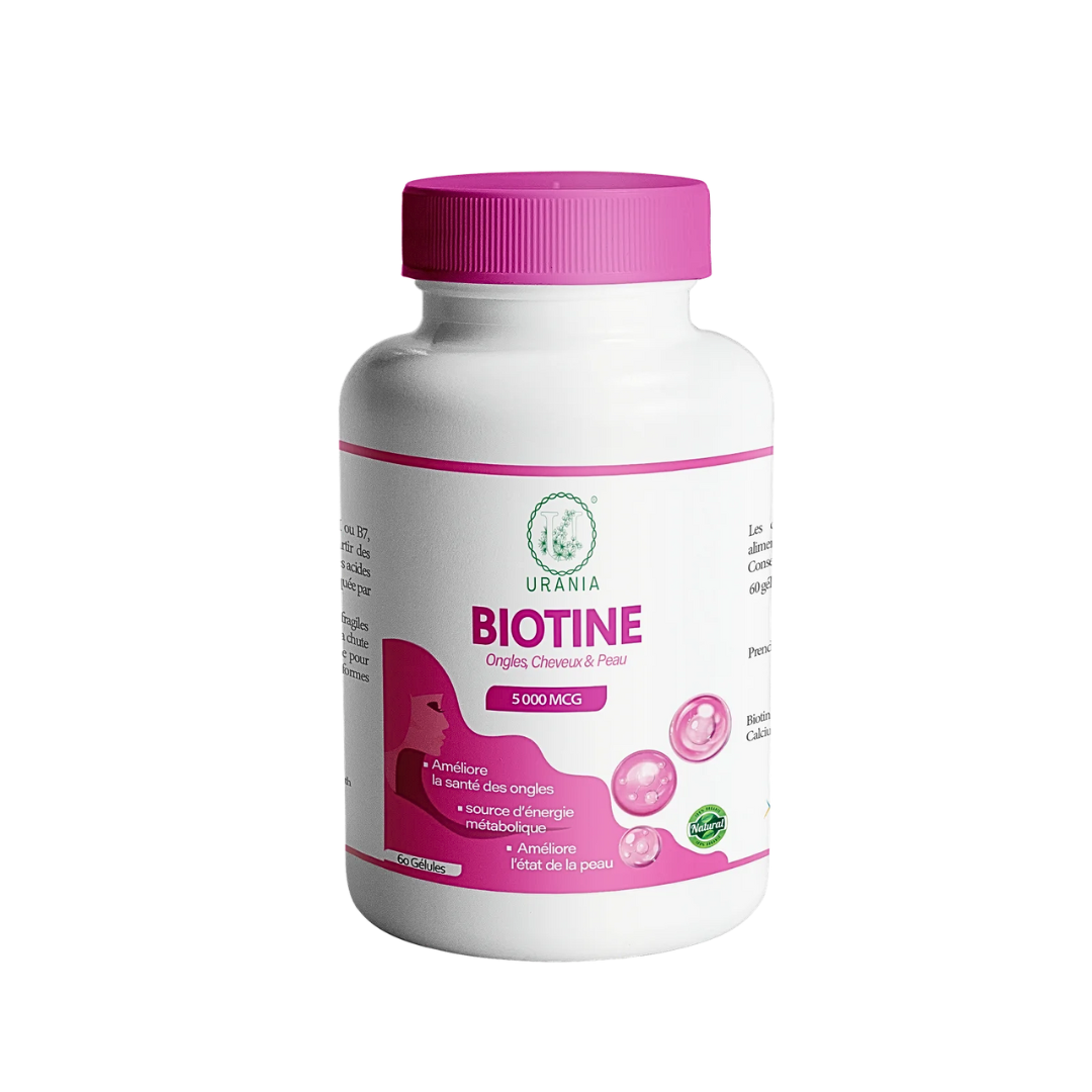 URANIA Biotine 60 Gélules Complément Alimentaire Beauté Cheveux Ongles Peau URANIA Biotine 60 Gélules Complément Alimentaire Beauté Cheveux Ongles Peau